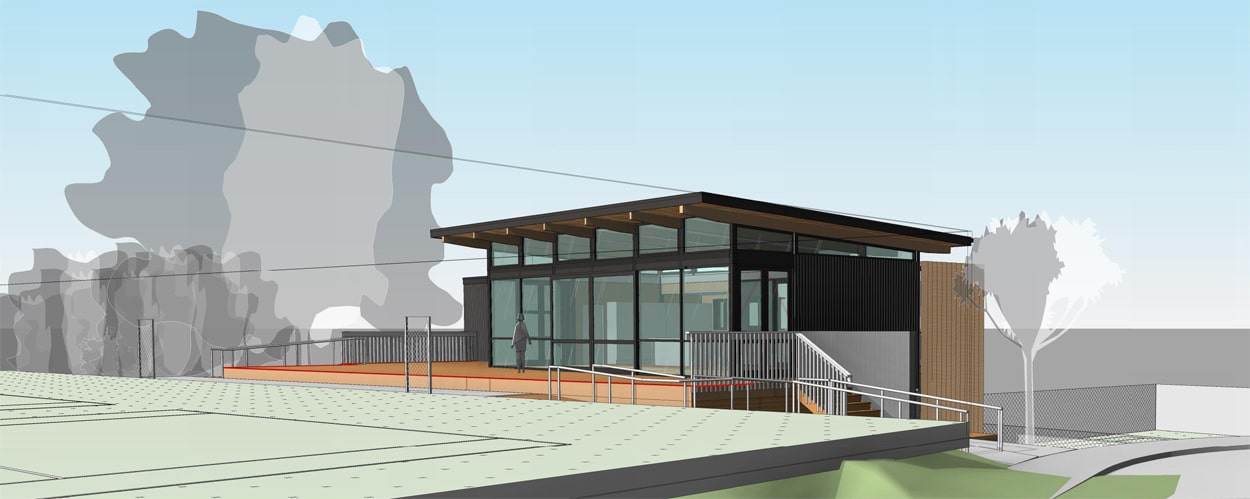 Milford Tennis Club - Proposed 3D Perspective