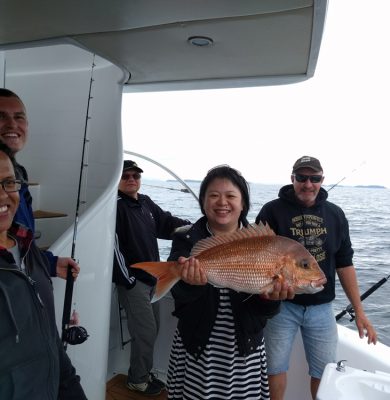Big Day Out 2017 - Xiaoping with the biggest snapper of the day