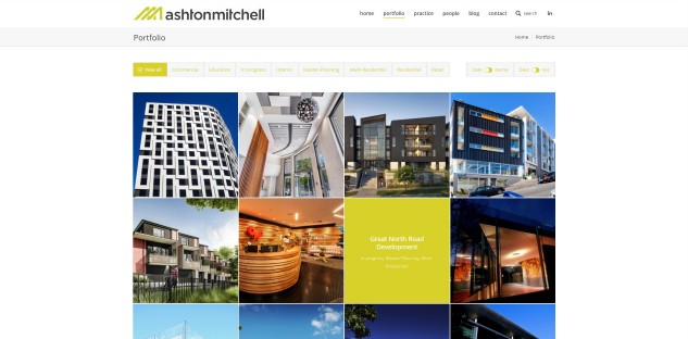 Ashton Mitchell Website - Portfolio page