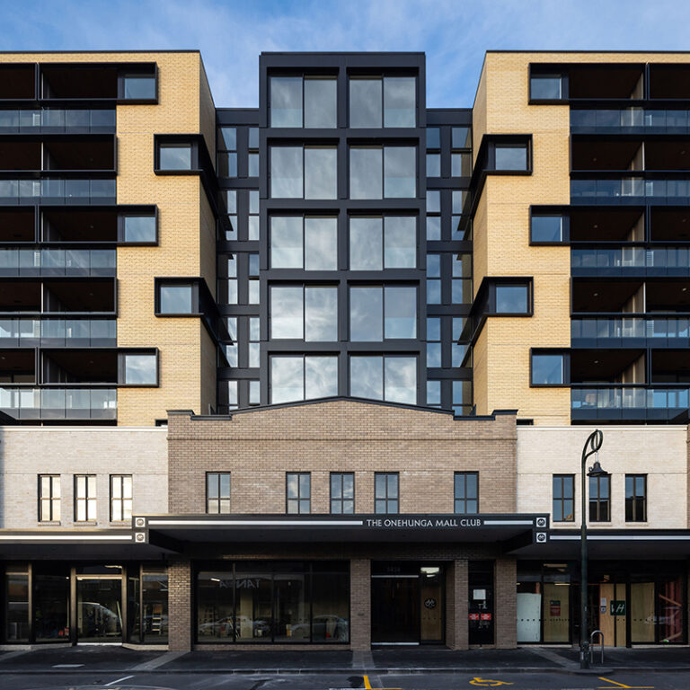 The Onehunga Mall Club Redevelopment-Front Elevation